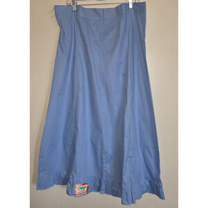 Chhaya Cotton Blue Saree Petticoat New Old Stock VTG Indian Underskirt Free Size